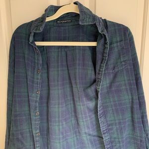 Blue and green flannel